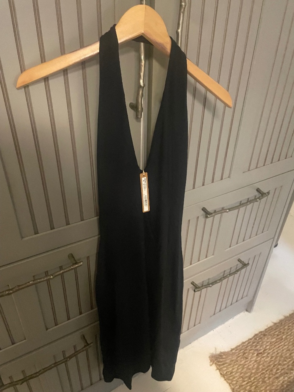 SKIMS smooth layers Plunge Halter MIDI dress
